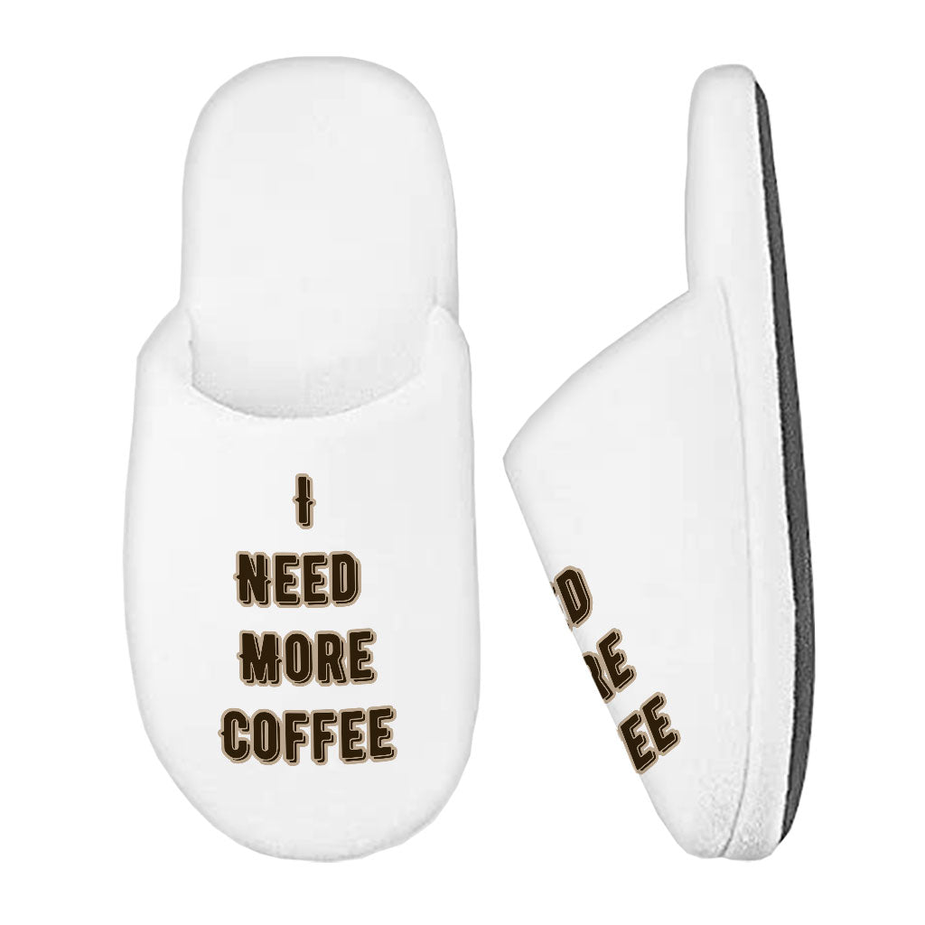 Coffee Themed Memory Foam Slippers - Cute Quote Slippers - Cool Trendy Slippers - Premium  from KXX - Just $14.99! Shop now at KXX