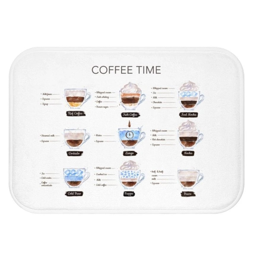 Coffee Time Drinks Bath Mat Home Accents - Premium Bathroom from Yellow Pandora - Just $25.27! Shop now at KXX