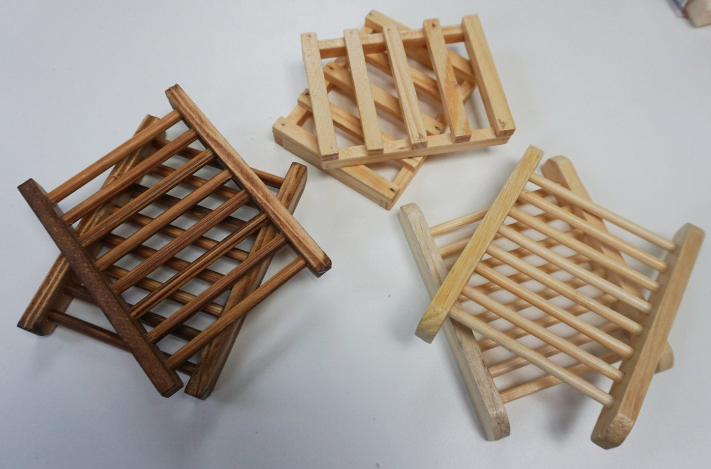 Natural Bamboo Soap Draining Dish - Ladder style - KXX