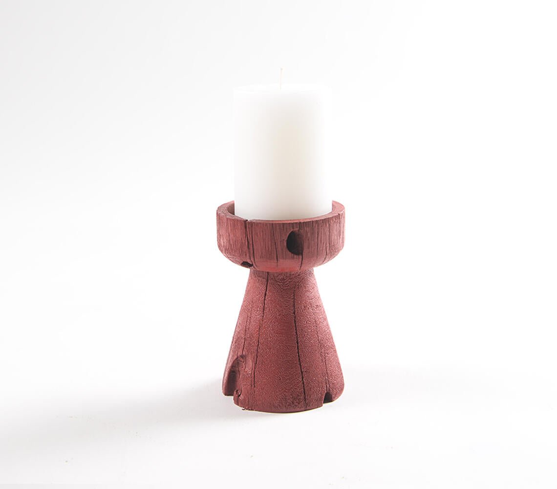 Turned Saal Wood Candle holder - KXX  KXX