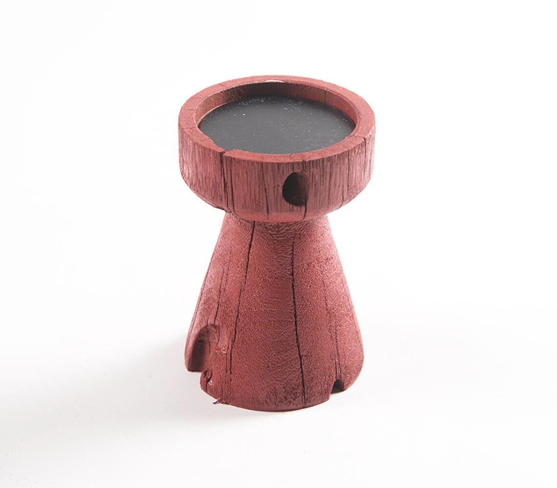 Turned Saal Wood Candle holder - KXX